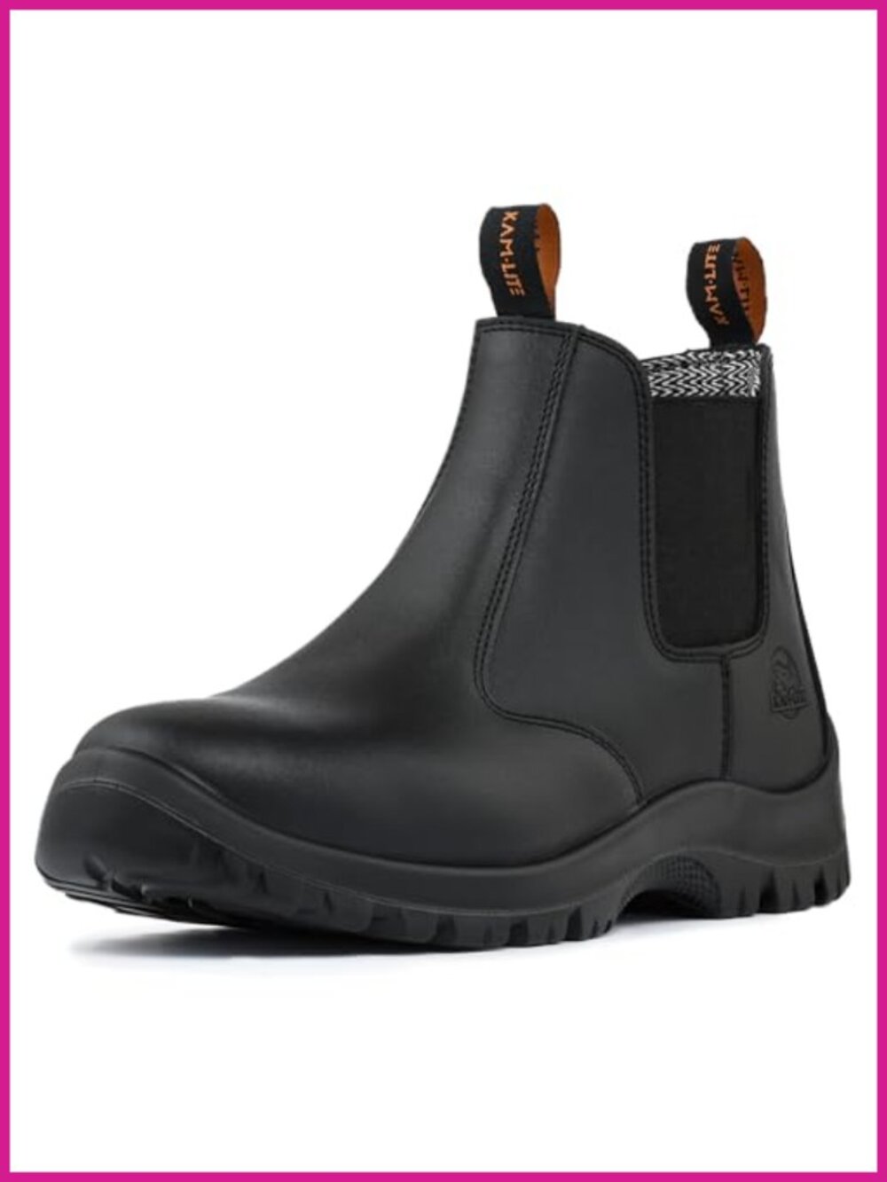 Men's Steel Toe Chelsea Work Boots Waterproof Slip Resistant Safety Shoes